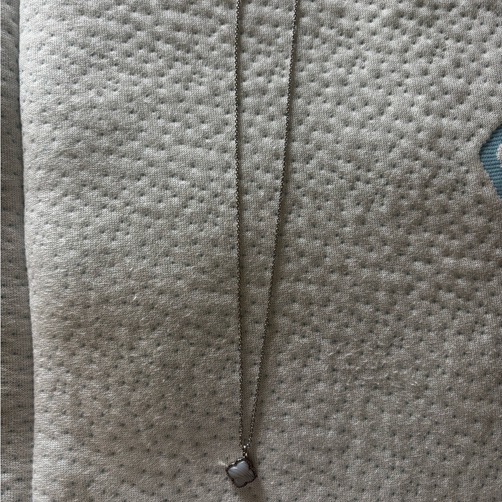 Kendra Scott Silver and White Necklace Minimalist Design